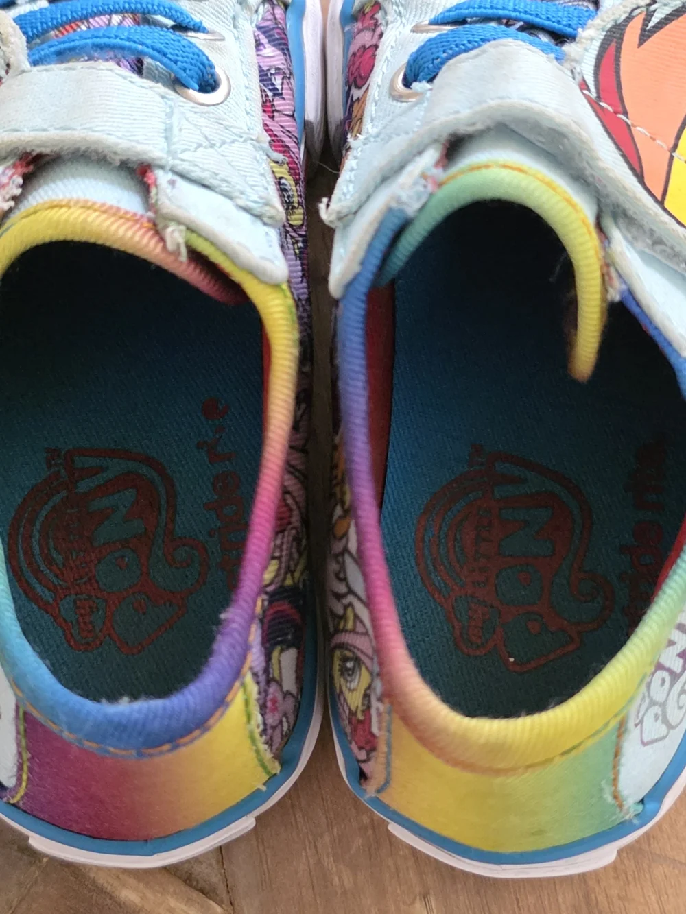 My Little Pony Light Blue Rainbow Accent Kids Sneakers